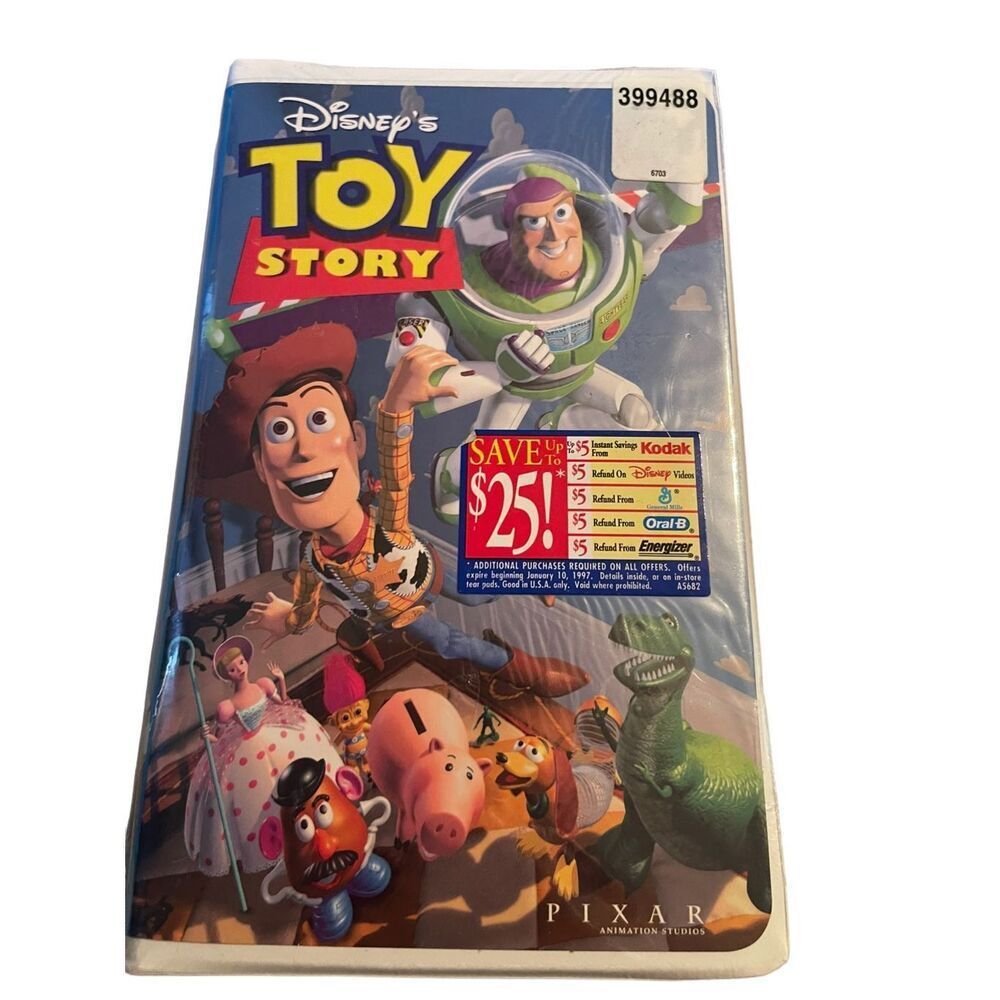 New Walt Disney Toy Story & Pinocchio Masterpiece Pixar Movie VHS Bundle Set